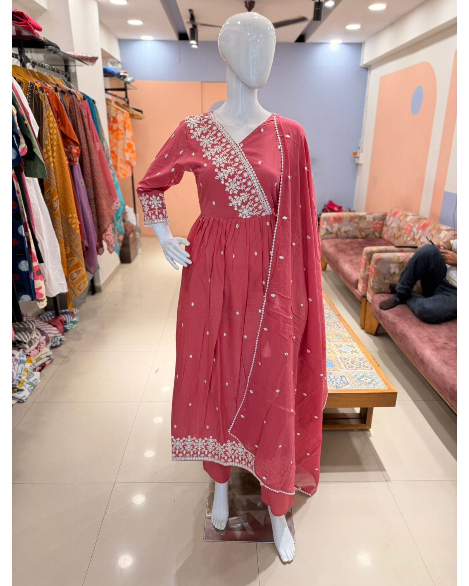 RED COTTON 3 PIECE SET