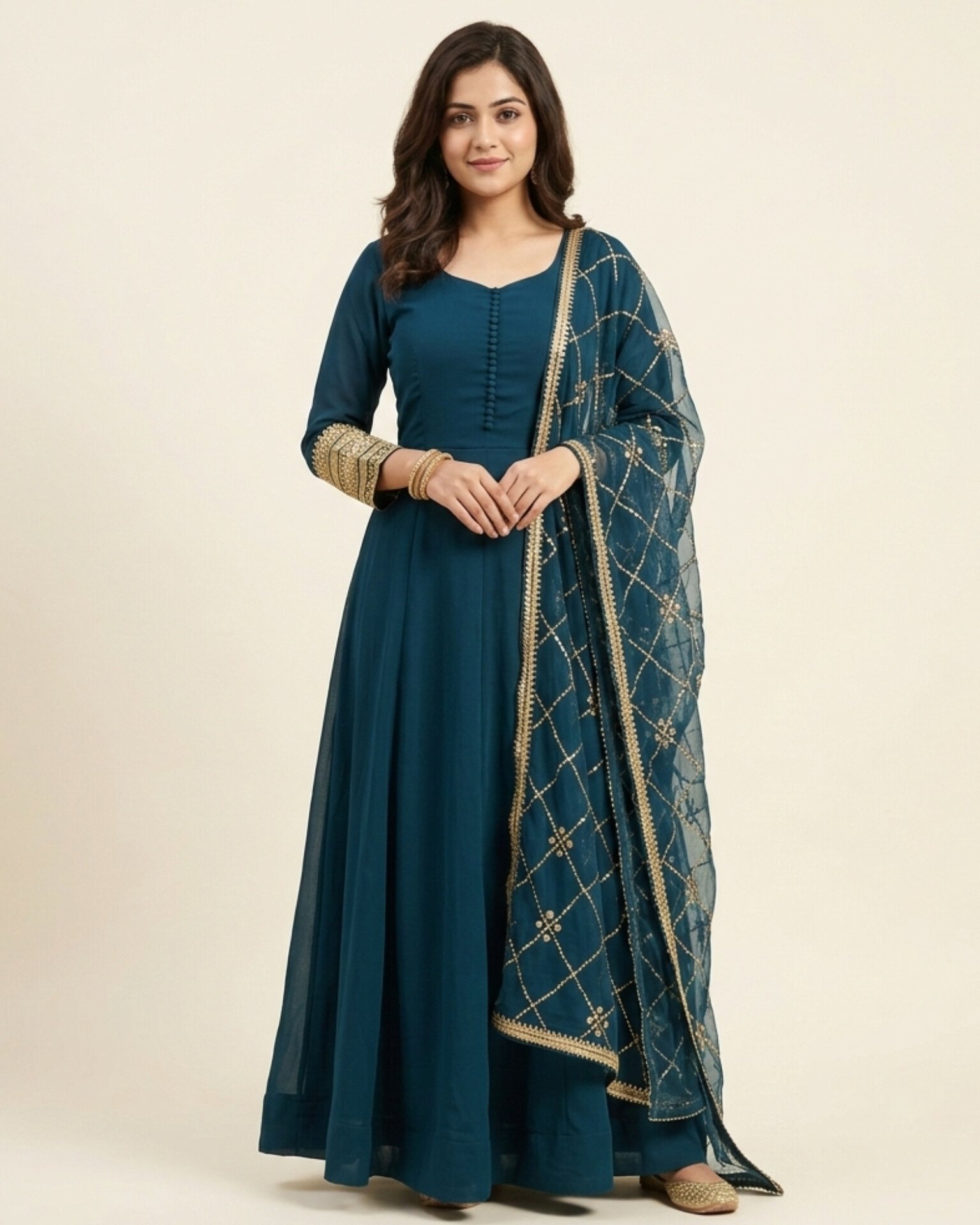 BLUE LONG ANARKALI